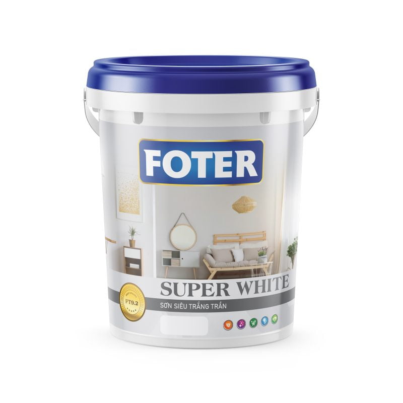 FOTER SUPER WHITE: Sơn siêu trắng trần - FT9.2 - 22Kg