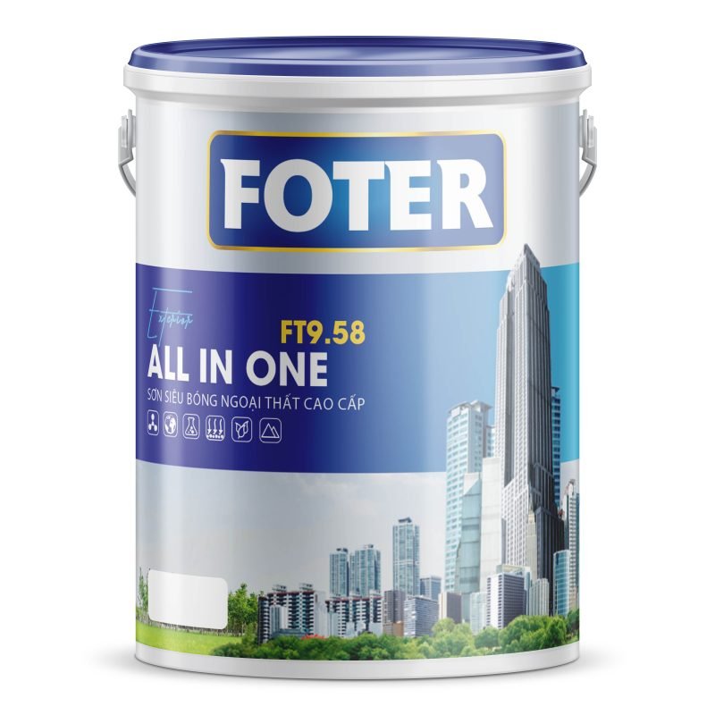 FOTER ALL IN ONE: Sơn siêu bóng ngoại thất cao cấp - FT9.58 - 5Kg