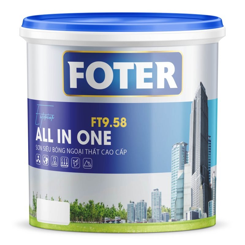 FOTER ALL IN ONE: Sơn siêu bóng ngoại thất cao cấp - FT9.58 - 1KG